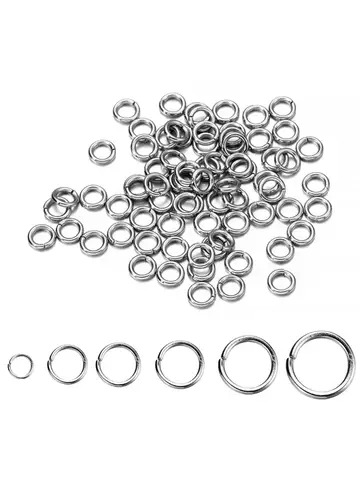 30-200Pcs 3-25mm Stainless Steel Split Ring Open Single Loops Jump Rings Connectors for DIY Jewelry Making Findings Accessories