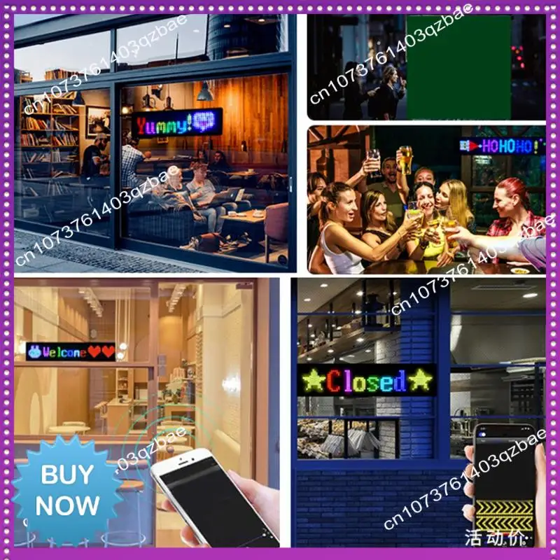 Hot Ltem Flexible Display LED USB 5V 16X 96 Resolution RGB Scrolling Text Animation For Advertising Car Home 9.2X 37.2Cm