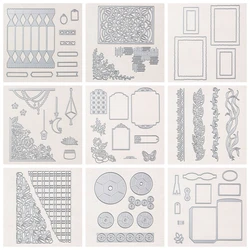 Flower Lace Edge Corner Metal Cutting Dies Layered Frame Candy Diecut Mould For DIY Scrapbooking Decor Paper Album Card Making