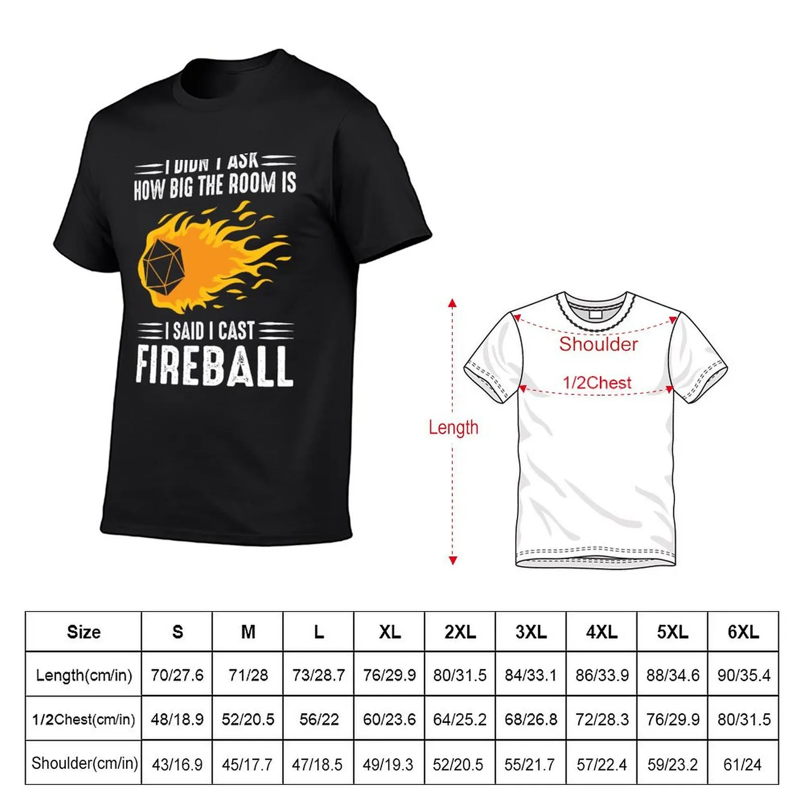 I cast Fireball Wizard Sorcerer DM Gift TTRPG T-Shirt custom t shirt tees summer top heavyweights vintage t shirt men