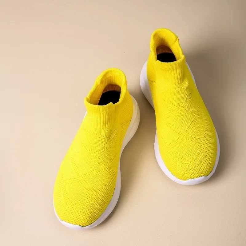 Girls' Socks and Shoes High-top Children's Elastic Cross-border Shoes Men's and Women's Casual Casual Sports Shoes