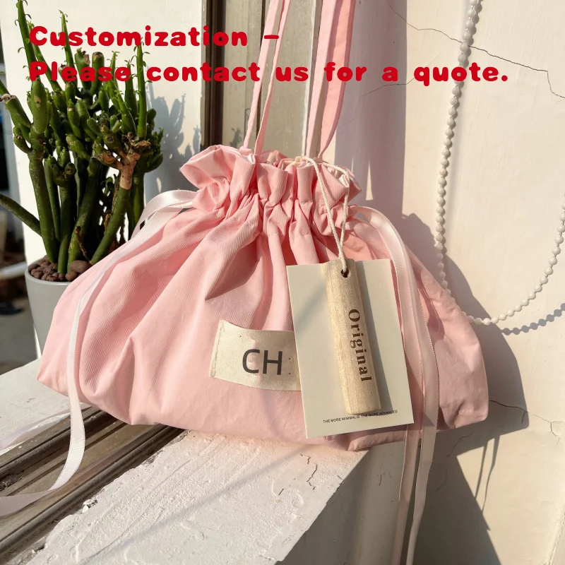 custom.Chuanghua Daily Casual Women's Bag Waterproof Foldable Portable Shopping Bag Macaron Color Nylon Handbag