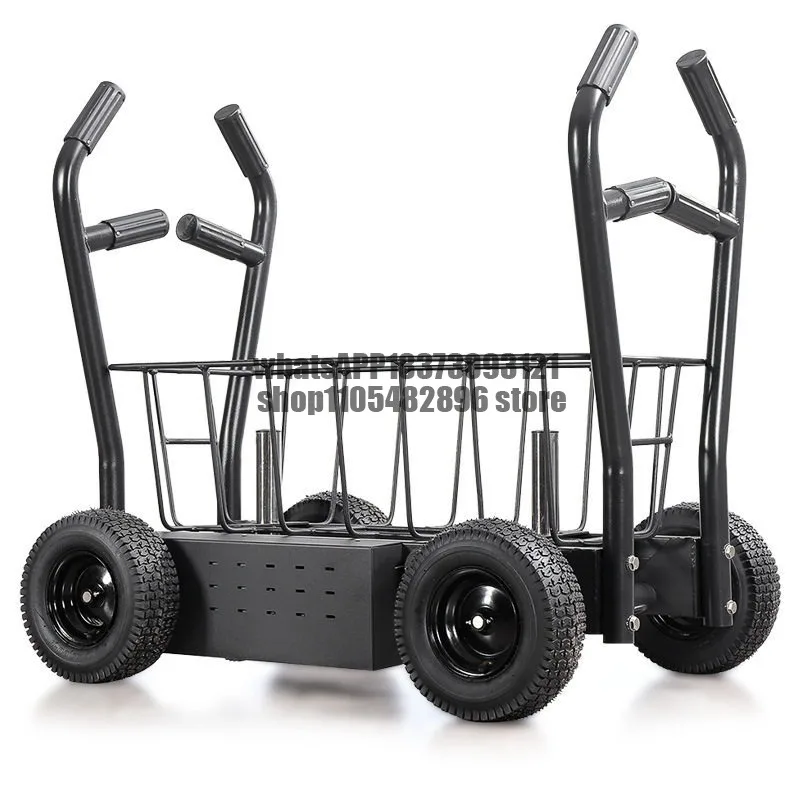 Fitness Sled Car Load Tank Cart Load Sled Car Adjustable Single and Double Resistance, Fitness Bike