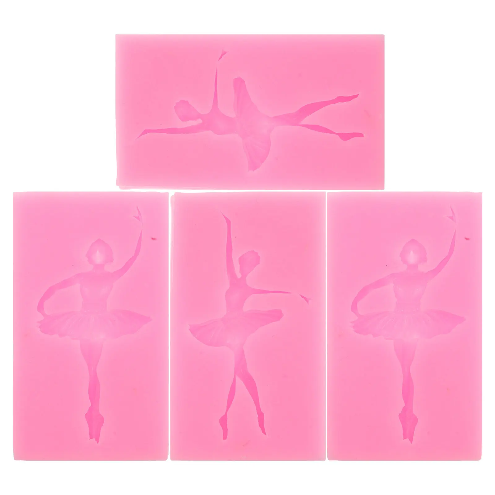 

2Pcs Dance Theme Chocolate Mold Foodgrade Silicone Ballet Dancer Cake Decor 3D Ballerina Fondant Mold Nonstick Sugarcraft