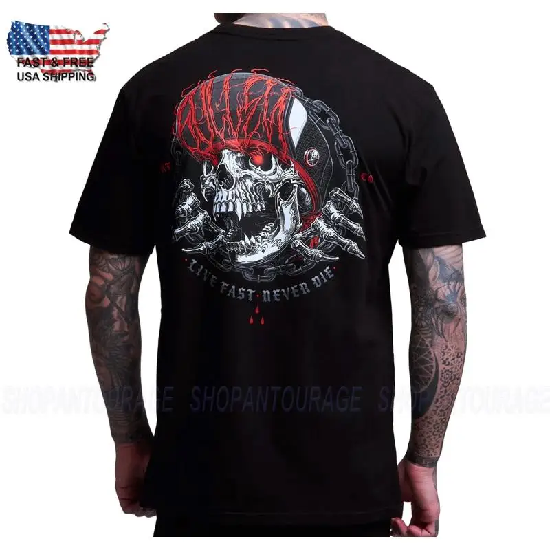 Sullen Art Collective Roadkill Skulls Chains Live Fast Die T-Shirt