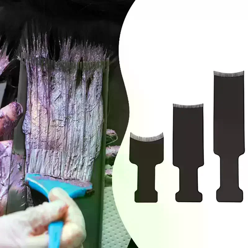 Professional Salon Hair Dyeing Board Highlight Plate Coloring Brush Comb Swatch Board Barber Hairdresser Styling Tools