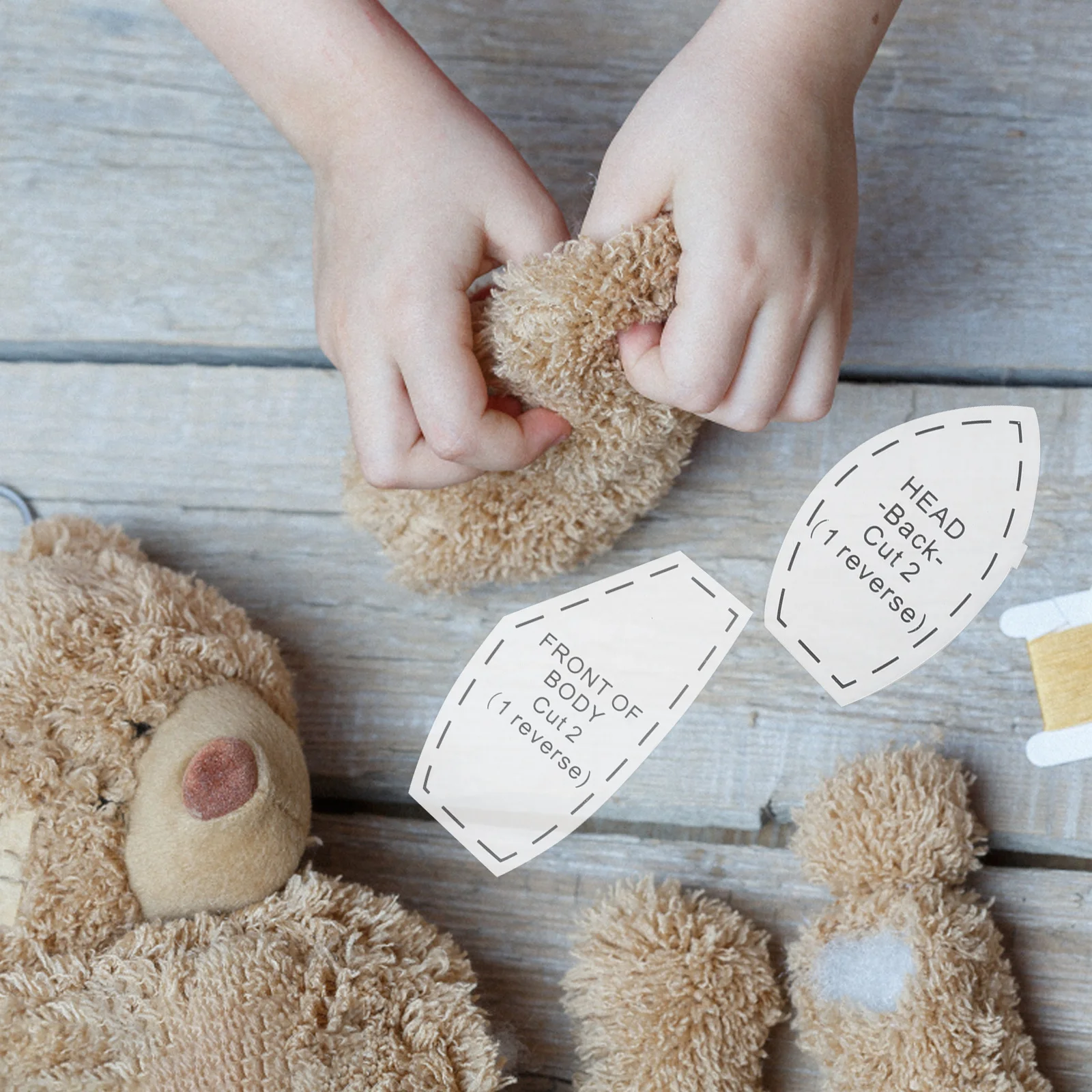 

10Pcs Memory Bear Template Ruler Professional Quilting Tool for Sewing Patterns Beginners Accurate Fabric Pieces Seamless
