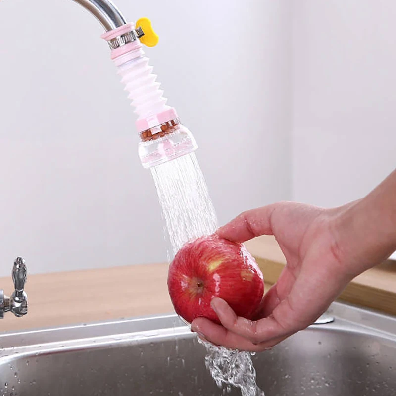360°Swivel Extension Kitchen Faucet Aerator Telescopic Hose Sprayer Filter Diffuser Water Saving Nozzle Bath Faucet Connector