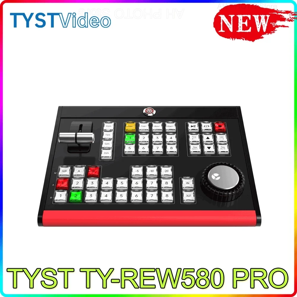 

TYST TY-REW580 PRO Video Vmix Mini Switcher Control Panel Video Recording Switchboard for OBS Ins TV Broadcasts Live Youtube New