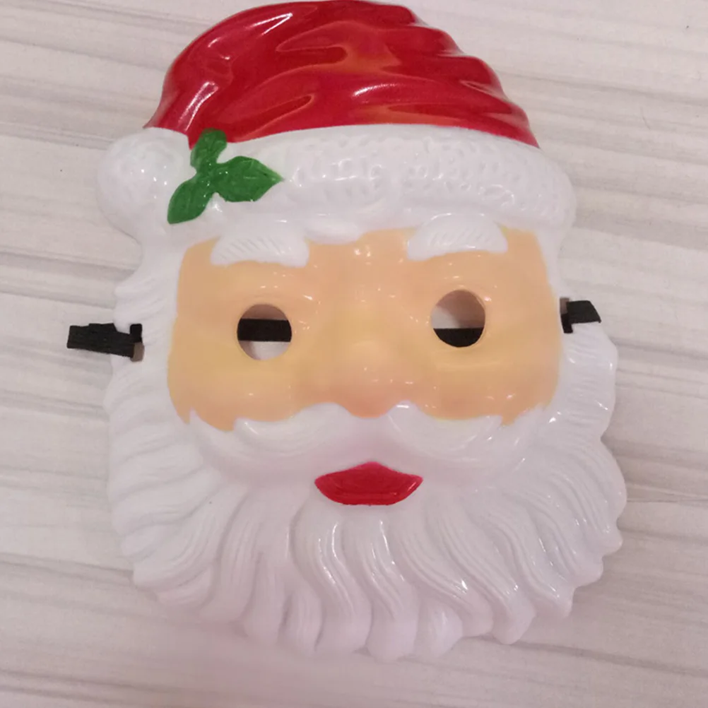 

3pcs Santa Claus Mask Christmas Plastic Funny Xmas Holiday Atmosphere Party Cosplay Design Toys