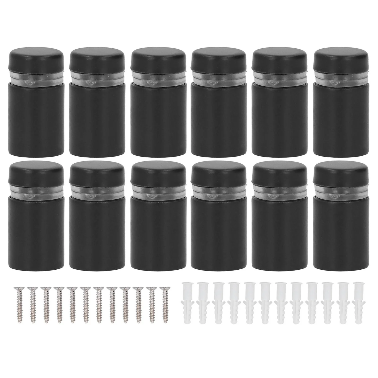 12 Sets Advertising Nails Stainless Steel Standoff Screws Wall Sign Holder Mount Parts