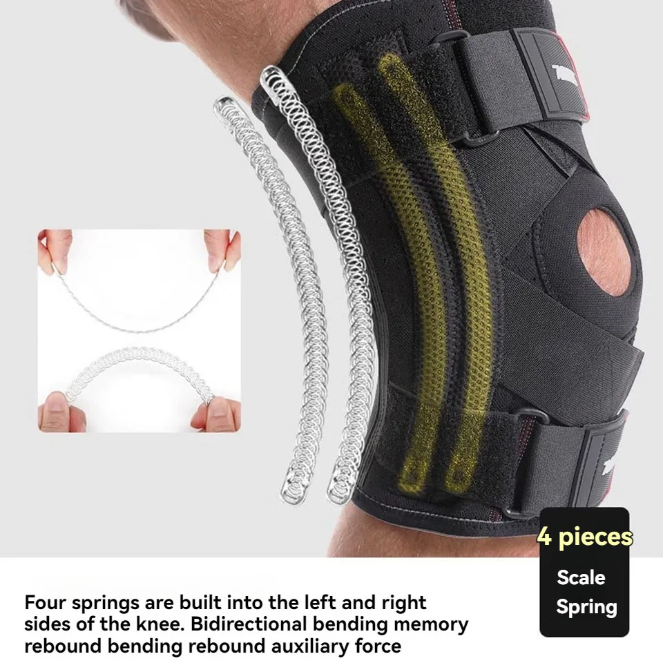 AOLIKES 1PCS Knee Brace for Knee Pain with Patella Gel Pad & Side Stabilizers Knee Support Arthritis Meniscus Injury Recovery