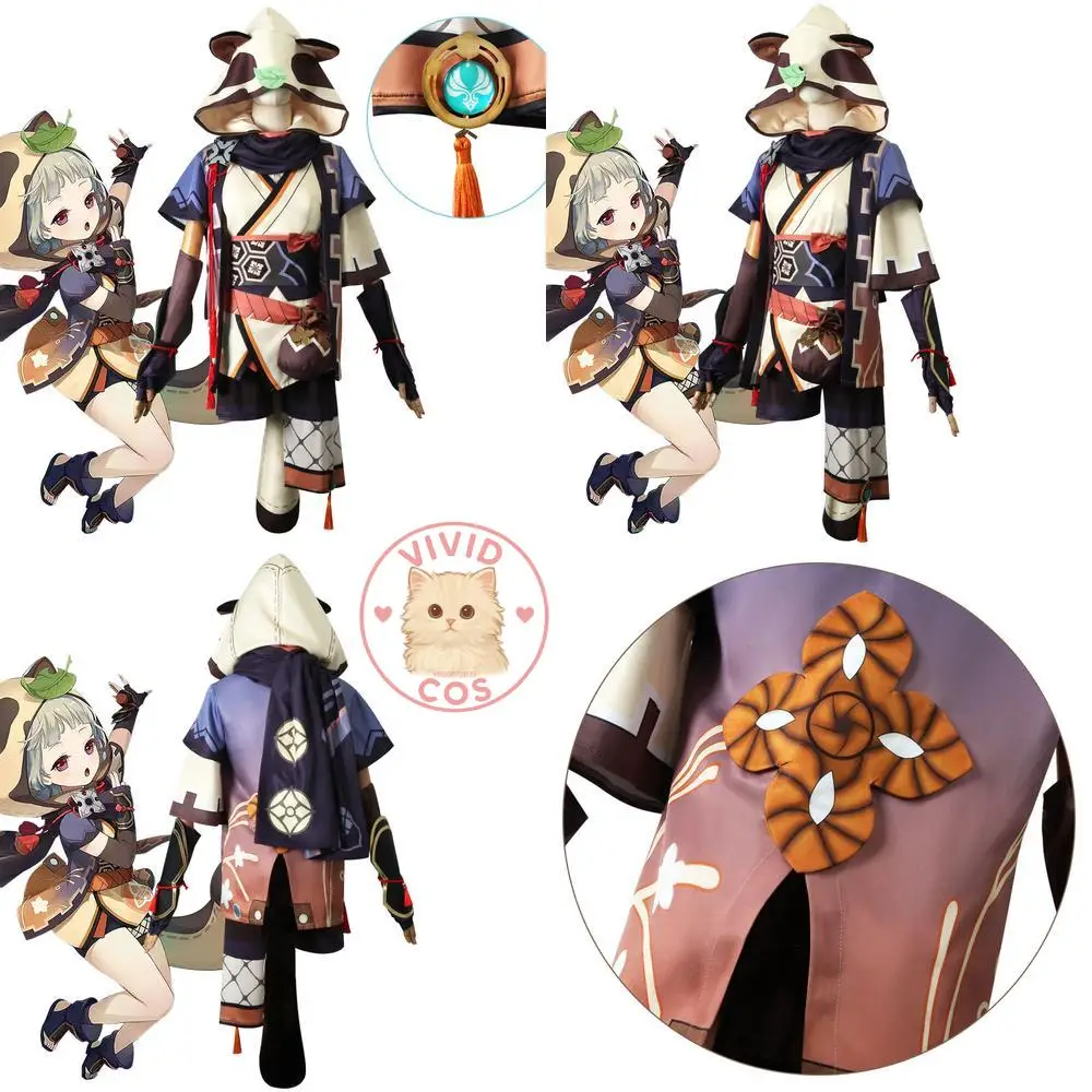 

Popular Genshin Impact Cosplay Costume Full Set Anime Sayu Role Playing Clothes for Women Halloween Comic Con Party Outfit