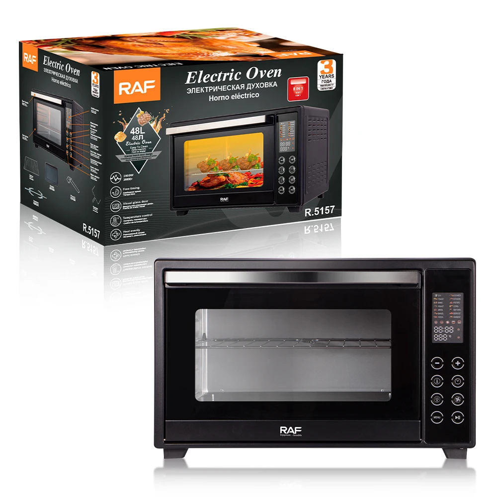 Electric Oven Horno Eléctrico 2000W Large 48L Capacity with Precise Temperature Control and Even Heat Circulation