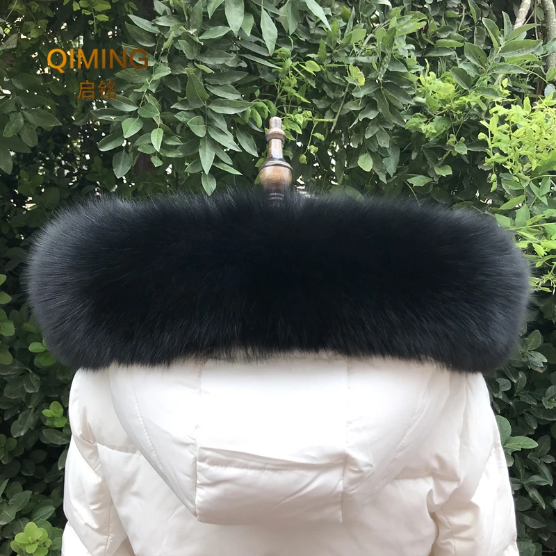 Winter Women Real Fox Fur Collar Scarf Coat Fur Collar Luxury Fur Scarves Genuine Warm Neck Warmers Shawl Scarfs for Ladies