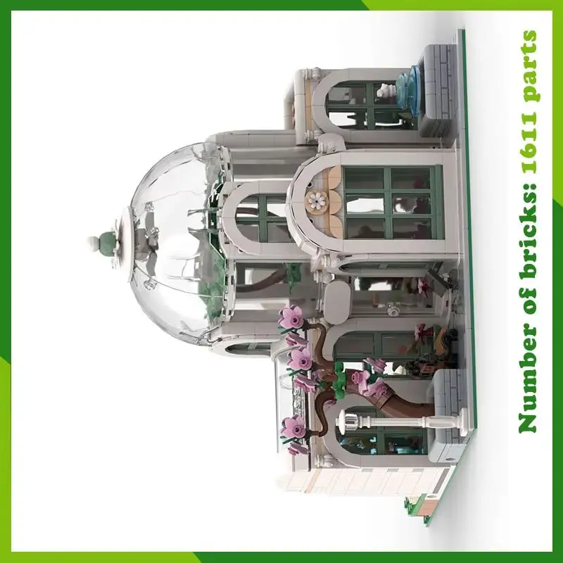 MOC Bouwstenen Botanische Tuin Stad Architectuur Landschap Model DIY BricksPresent Straatbeeld Montage Speelgoed Geschenken 1611PCS