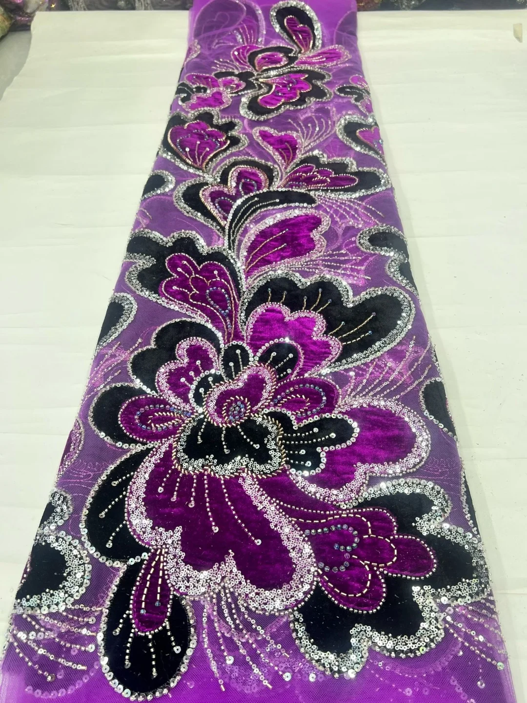 African Sequins Velvet Lace Fa - Sewing Velvet Fabric recension och pris