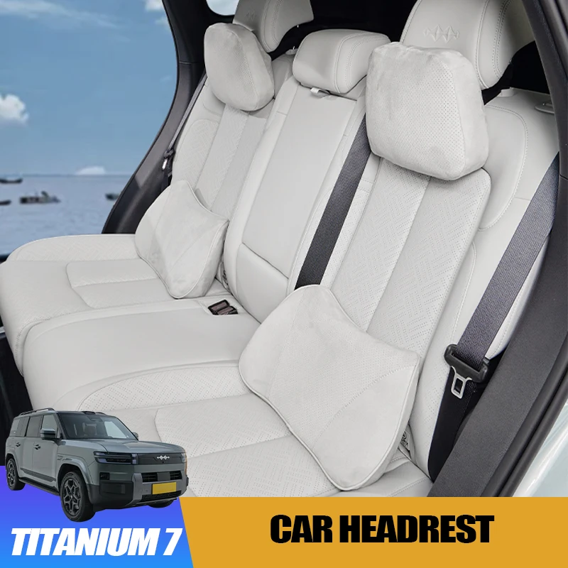 Car Headrest for BYD Equation Leopard Titanium 7 Lumbar Cushion Support Pillow Set Premium Interior Decoration Accessory