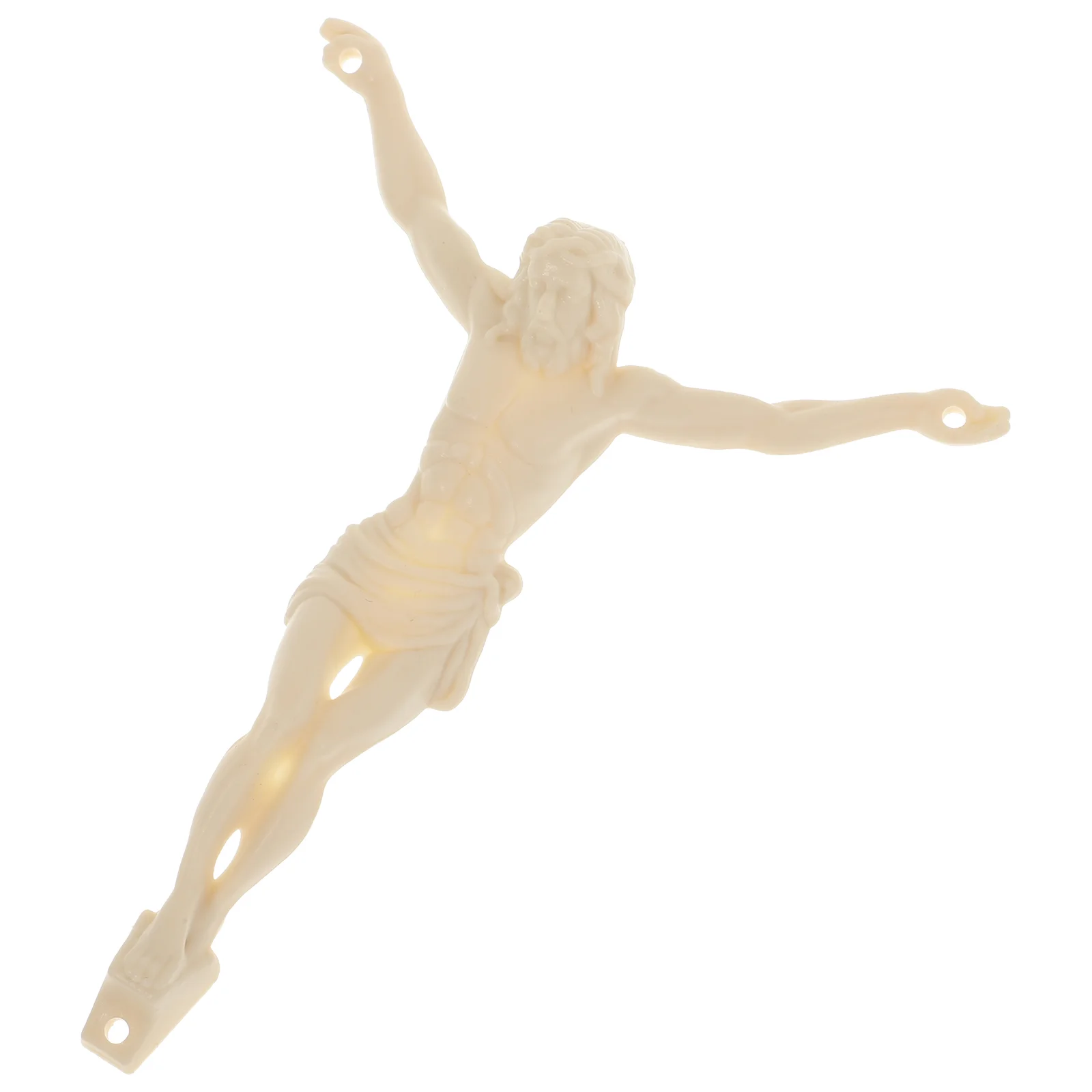 Cross Miniature Jesus Sculpture Craft DIY Statue Religious Decor Figurine for Wall Decoration