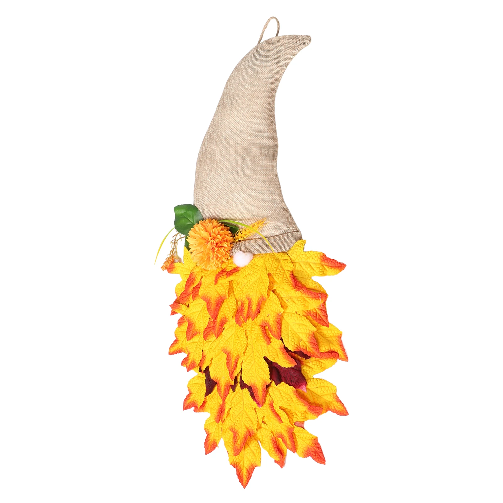 

Maple Leaf Decorative Fall Autumn Theme Artificial Gnome Harvest Festival Teardrop Front Door Decor Plastic Fake Elder Home