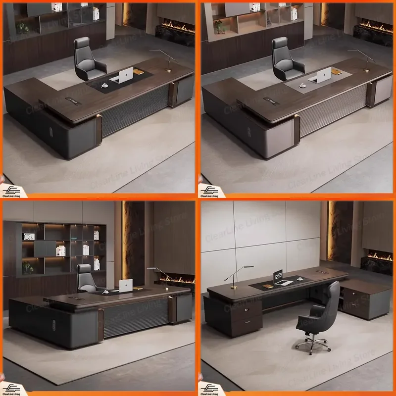 for Boss Desk Light Luxury Office Desk and Chair Combination Simple Modern President Desk Office Furniture Supervisor Manager