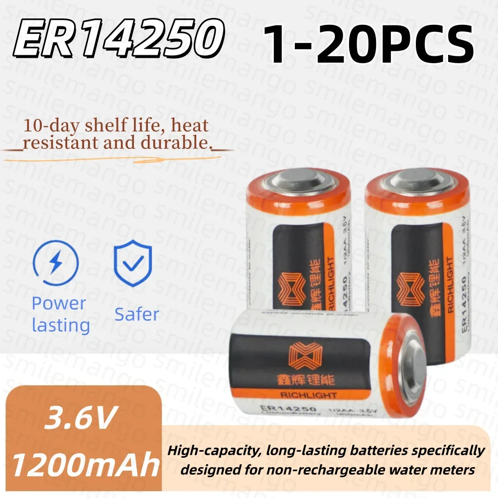 3.6V ER14250 Lithium Battery For PLC ETC Programmer Energy Meter Automatic Control Instrument