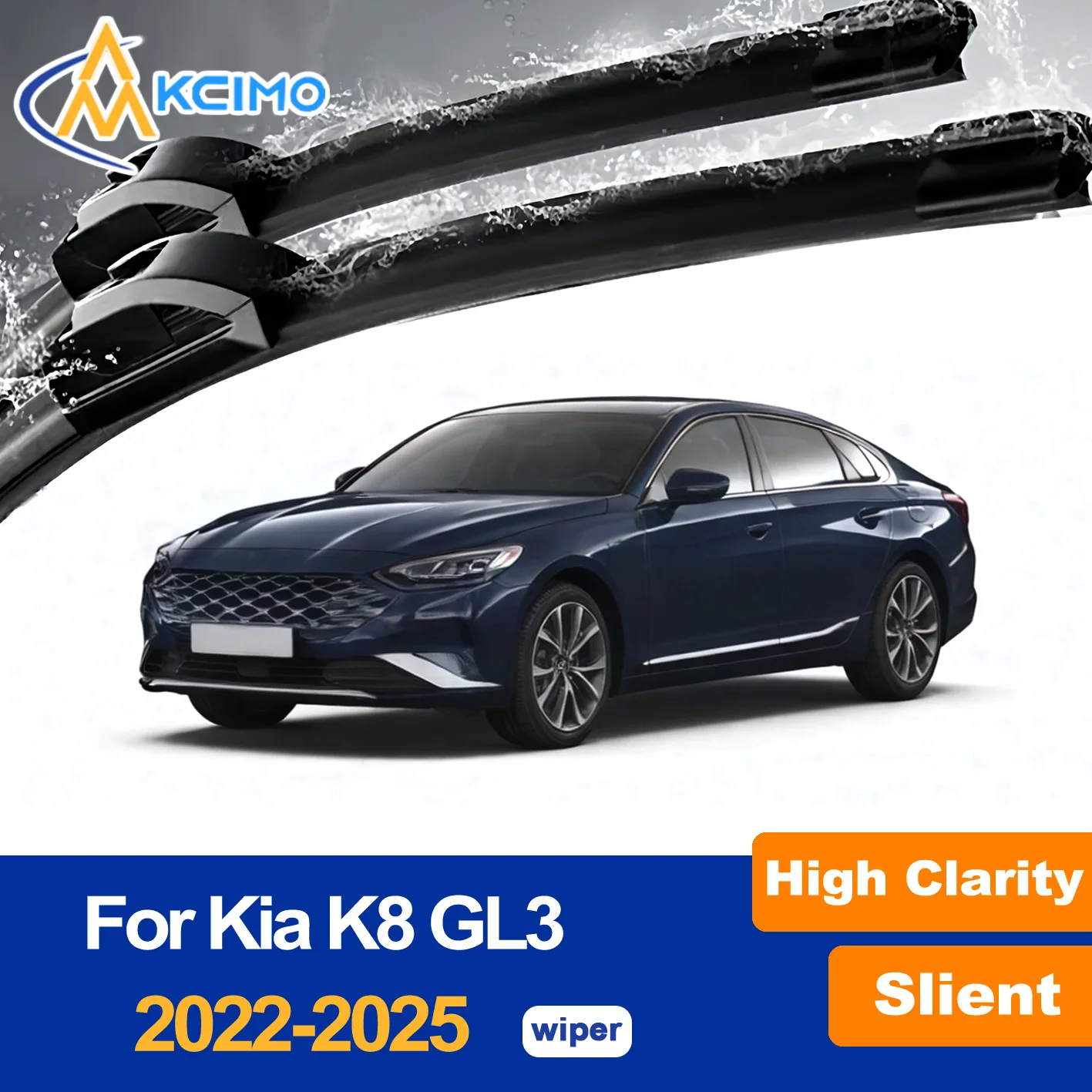 2PCS Front Windshield Wiper Blades For Kia K8 GL3 2022-2025 Exact Fit & Easy Installation​ Streak-Free Cleaning