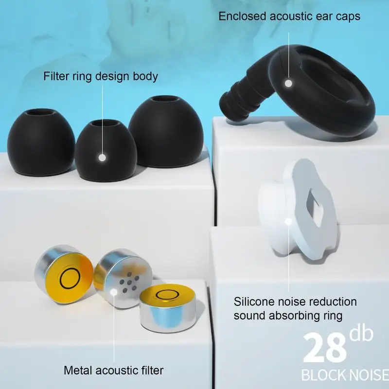 ノイズリダクション用耳栓聴覚保護耳栓ソフトシリコンノイズキャンセリング聴覚保護耳栓用