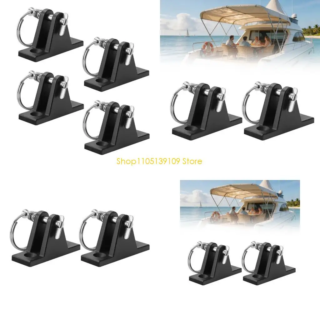 P5ED Bimini Top Deck Hinge with Quick Release Pin Hardware For Marine Sunshade Frame