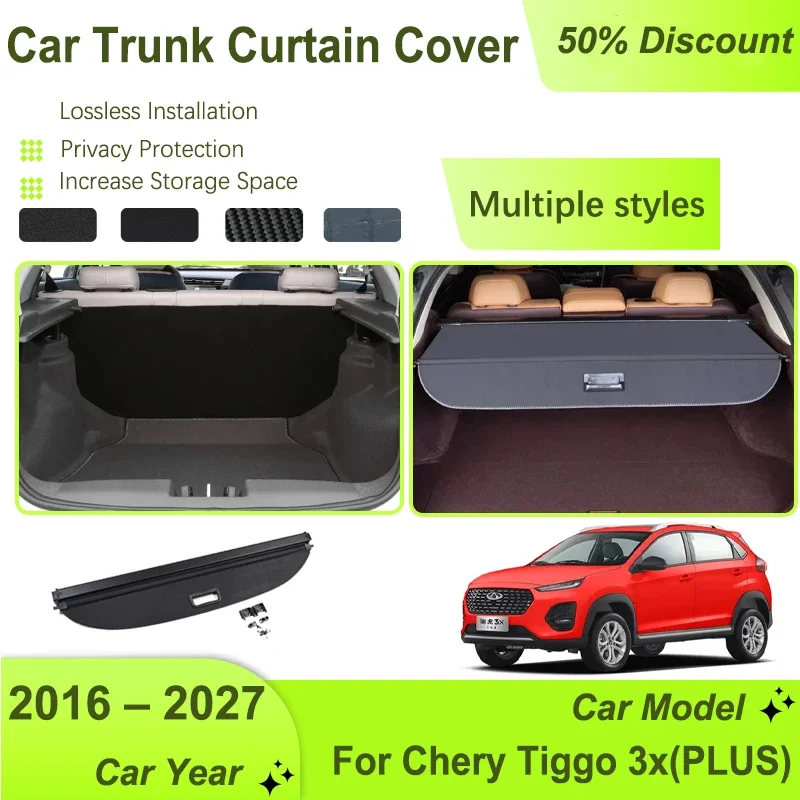 

Car Trunk Storage Rack Covers For Chery Tiggo 3x Plus Chirey Tiggo 2 2016~2027 Retractable Cargo Liner Shelters Auto Accessories