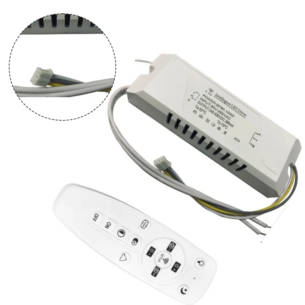 2.4G RF Wireless LED Driver 12W-60W Input AC85-265V 50 60Hz for Ceiling Lights Panel Lights with Overcurrent Protection