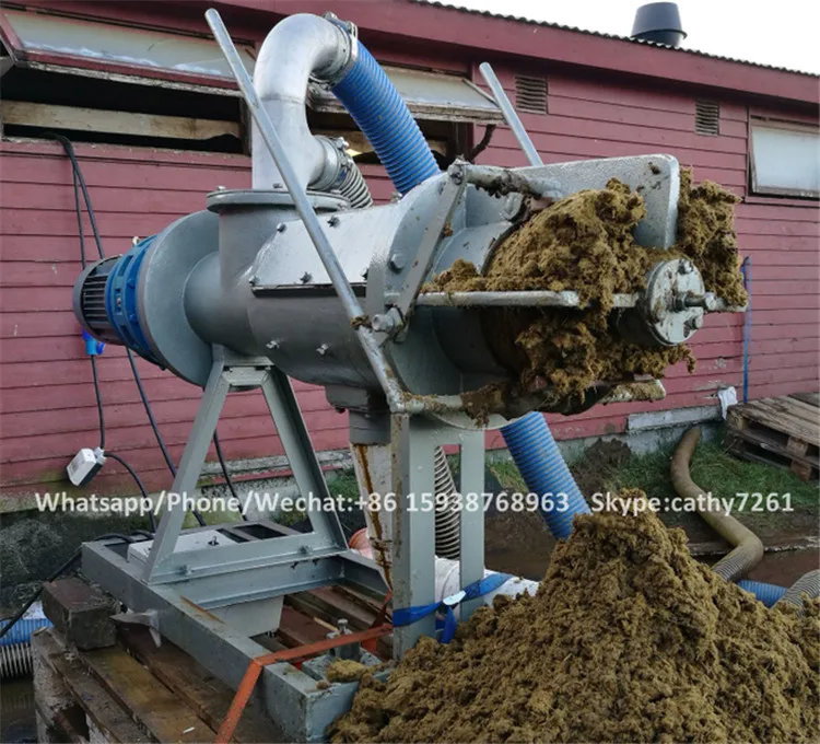 farm equipment cow dung dewatering pig manure separator cow manure dryer cleaner