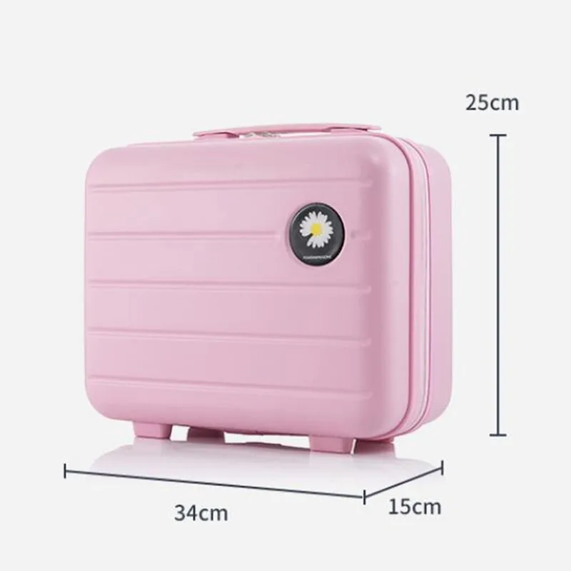 New Vintage Cosmetic Bag Portable Suitcase 16 Inch Multi Function Compartment Storage Bag Large Capacity Wash Bag 34X15X25CM