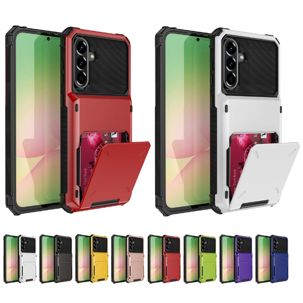 Flip-Wallet-Kartenetui für Samsung A57 A55 A54 A37 A35 A34 A32 A26 A25 A24 A22 A16 A15 A14 A13 A12 A06 A05 A03S Note 20 10 Ultra