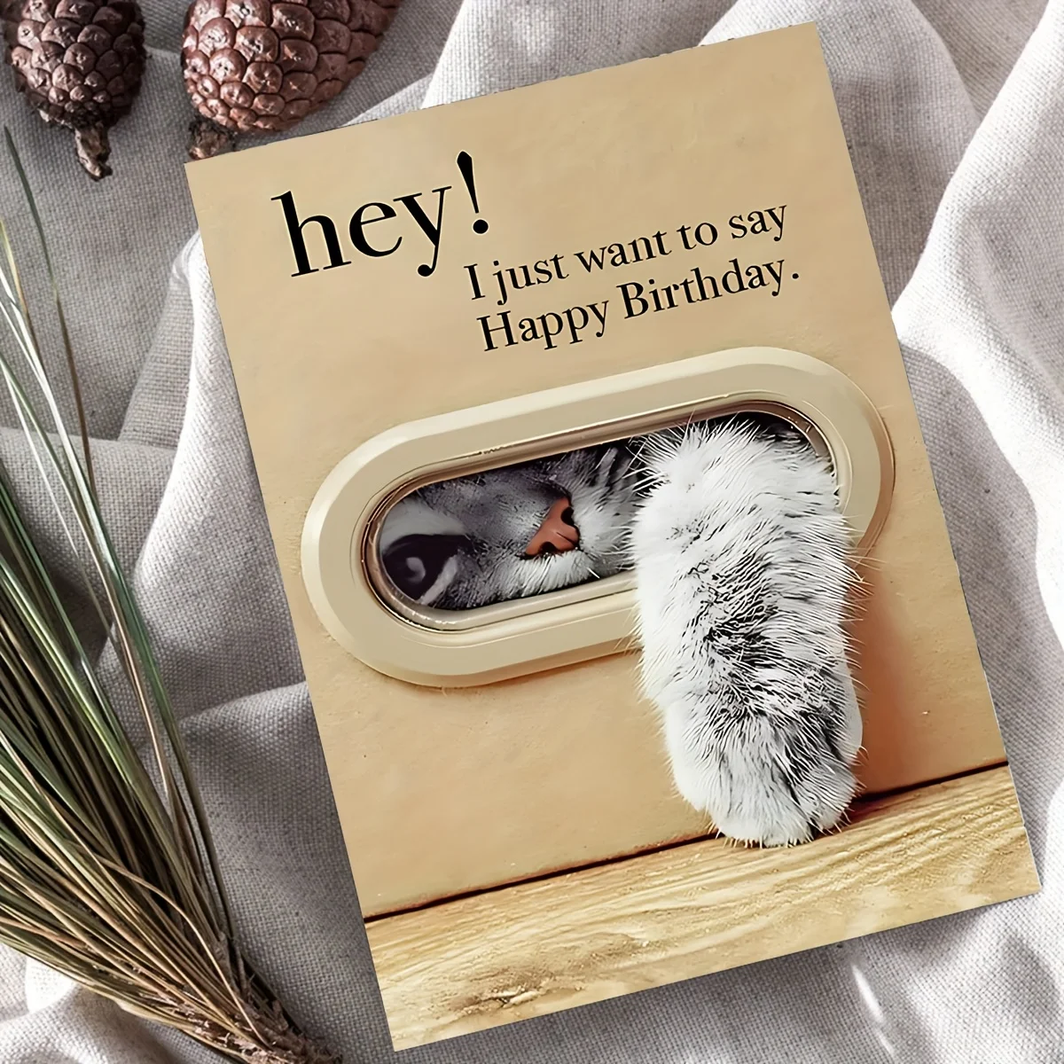 قطعة واحدة من بطاقة عيد ميلاد مبتكرة بتصميم قطة لطيفة، هدية عيد ميلاد مثالية للعائلة والأصدقاء #5