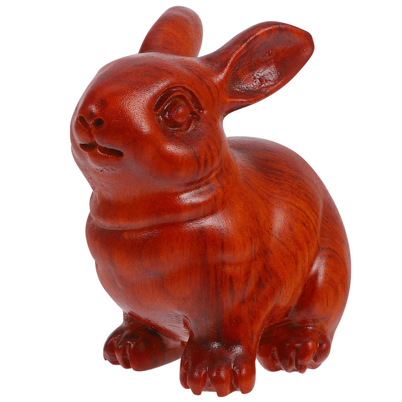 

Easter Bunny Wooden Carving Decoration Small Rabbit Statue For Home Office Desktop Tabletop Craft Ornament Decor