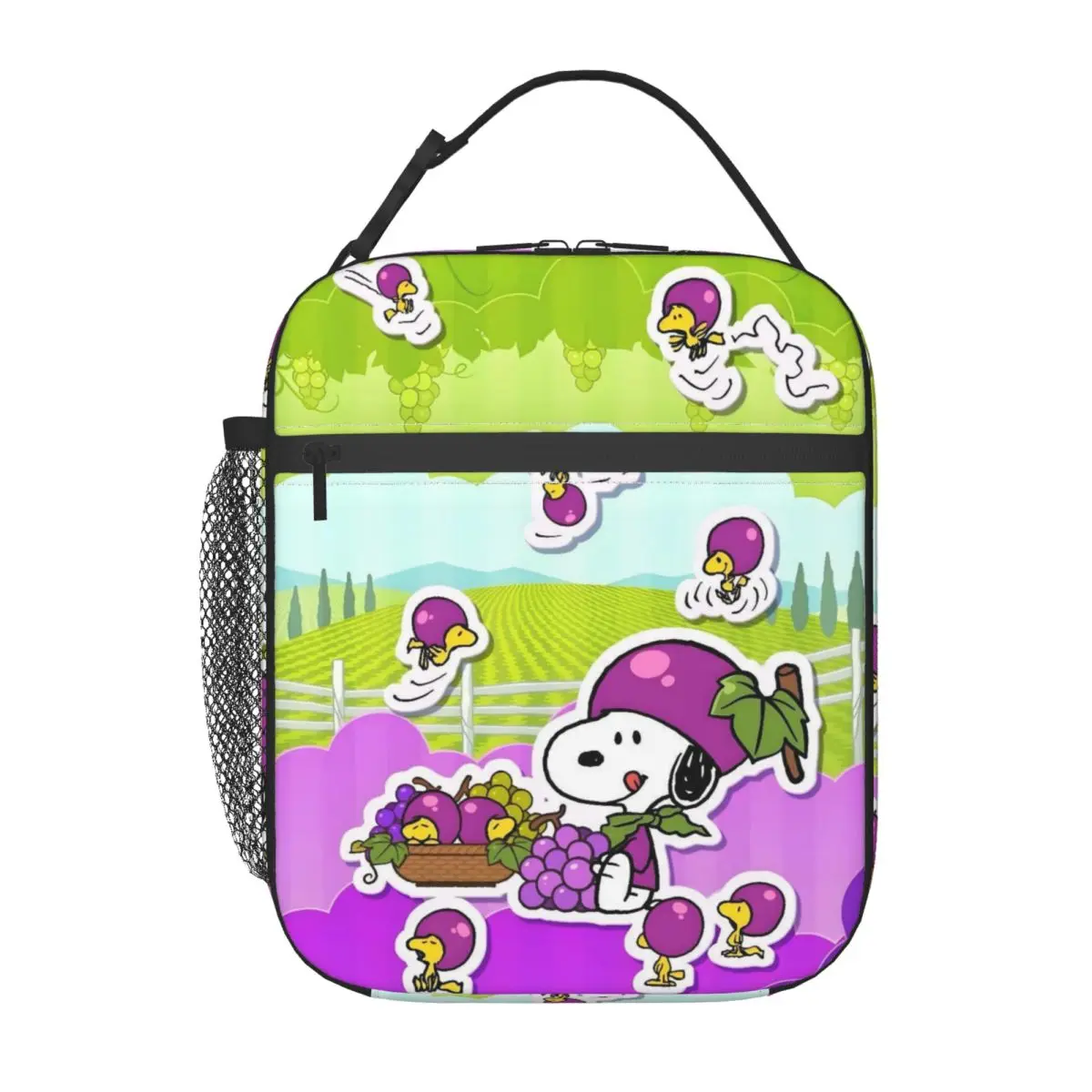 

Custom S-Snoopyes Comics Lunch Bag for Women Thermal Cooler Insulated Lunch Box Kids School Children Resuable Tote Bags