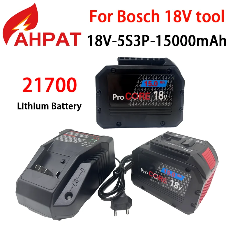 Novo 15ah para bosch profissional 18v 21700 bateria procore 18v li-ion substituição para bat609 bat618 com bms