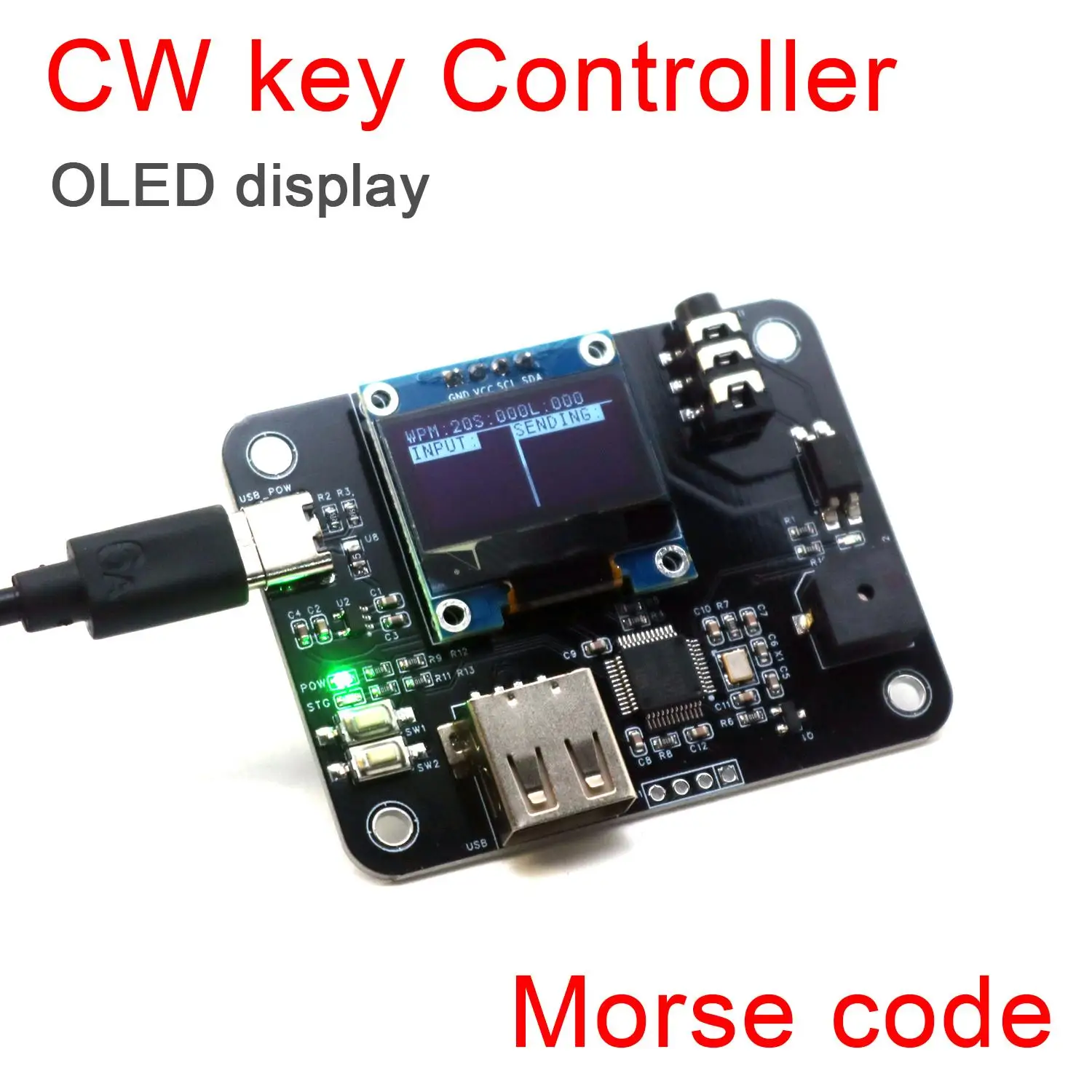 CW Electronic Key Controller CW Keyboard Morse Code Signal Sending Tool For USB PC Keyboard Ham Radio Amateur Transmission