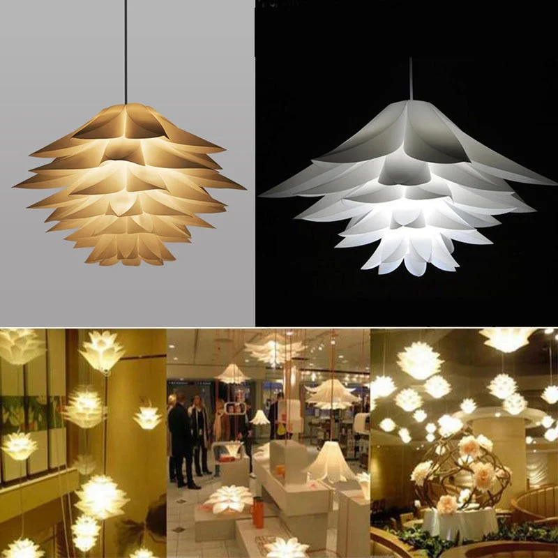 Pendant Lights Lotus Chandelier Puzzle Vintage Lampshade White IQ PP Ceiling Man