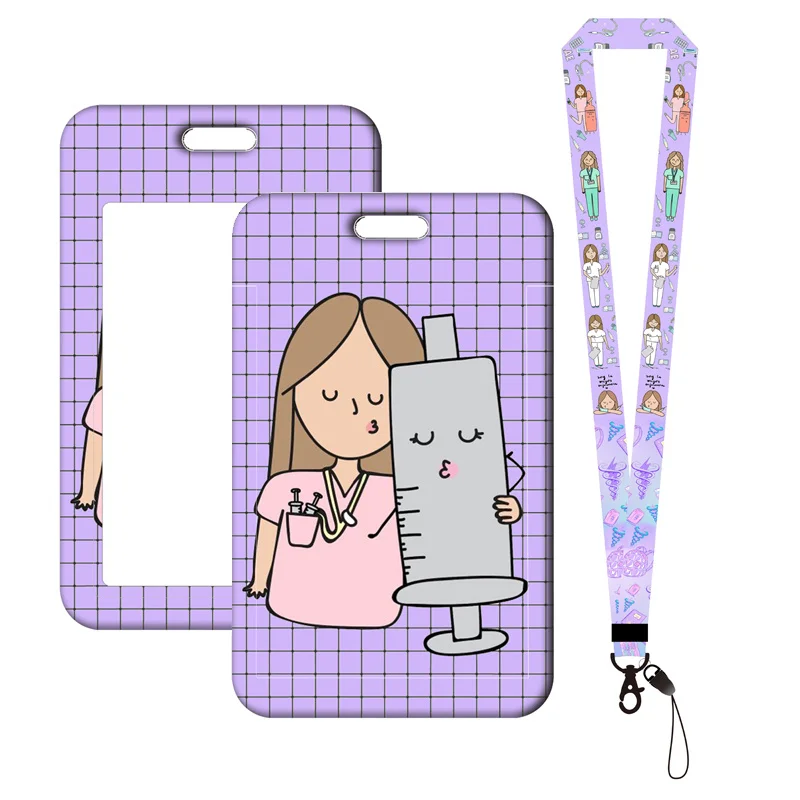 Interessante Krankenschwester-Kartenhalter-Lanyards für Schlüsselanhänger, Krankenhaus, Arzt, Kartenhalter, Umhängeband, Arbeiter, Tür, Ausweishalter, Ausweishalter – Detail 12