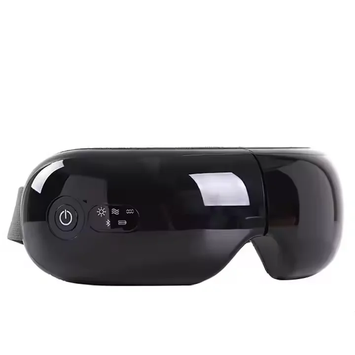 High Qualiy 8S Eye Massage Glasses Instrument Foldable Electric Smart Eye Massager With Heat Compression White Black