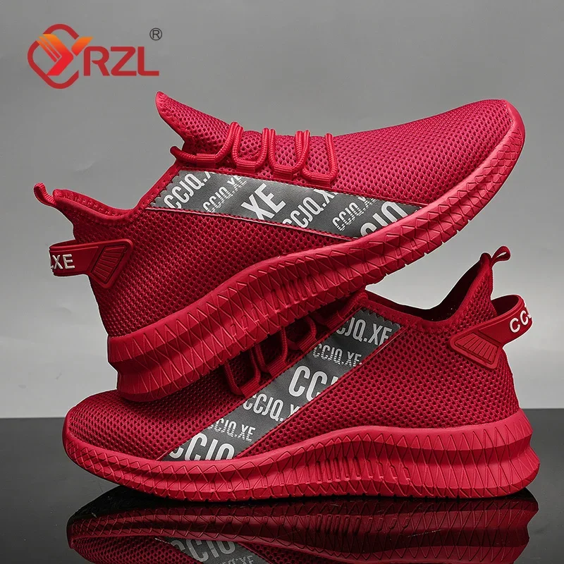 YRZL Men's Sneakers Lightweight Comfortable Breathable Sneakers Mens Casual Shoes Running Shoes for Men Anti-slip Male Sneaker