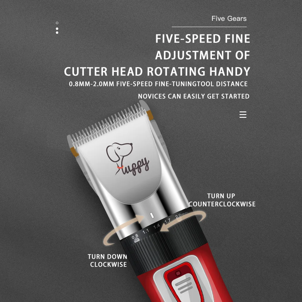 Dog Clipper Pet/Cat/Rabbit Hair Clippers Grooming  Haircut Professional Trimmer Shaver Set Pets Cordless Rechargeable Promotions image 5