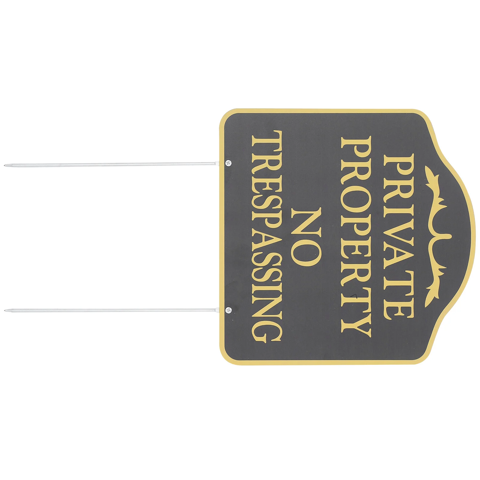

1pc Private Property No Trespassing Metal Weatherproof Outdoor Warning Sign Yard Garden Pasture Security Decorative Lawn