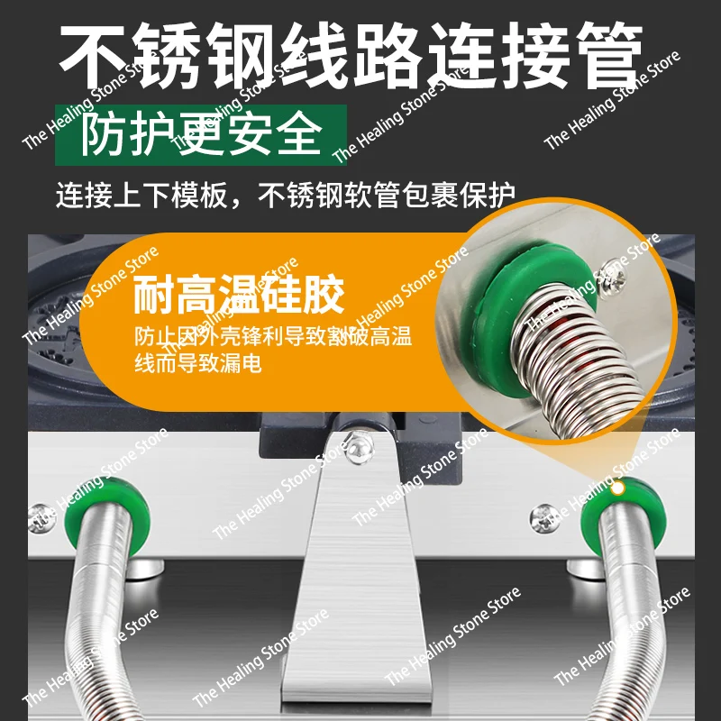 220 فولت عملة مستديرة الهراء فطيرة آلة الخبز 2 قطعة العملة الذهبية الكهربائية الهراء صانع آلة المخابز الجبن عملة الهراء آلة الحديد #3