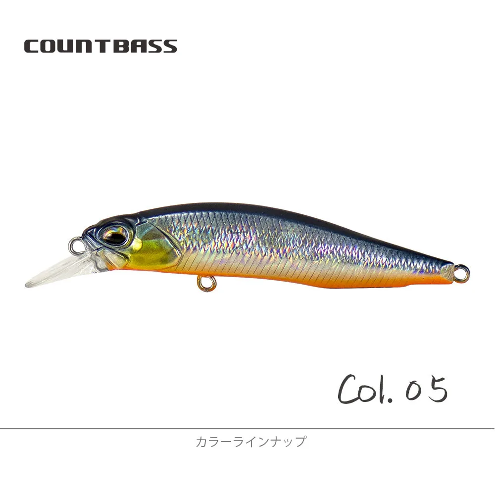 COUNTBASS Minnow 63 mm 5 g (2,48 Zoll 0,18 Unzen) langsam sinkender Shad-Angel-Wobbler aus Kunststoff, Barsch, Leurre-Angler-Köder – Detail 14