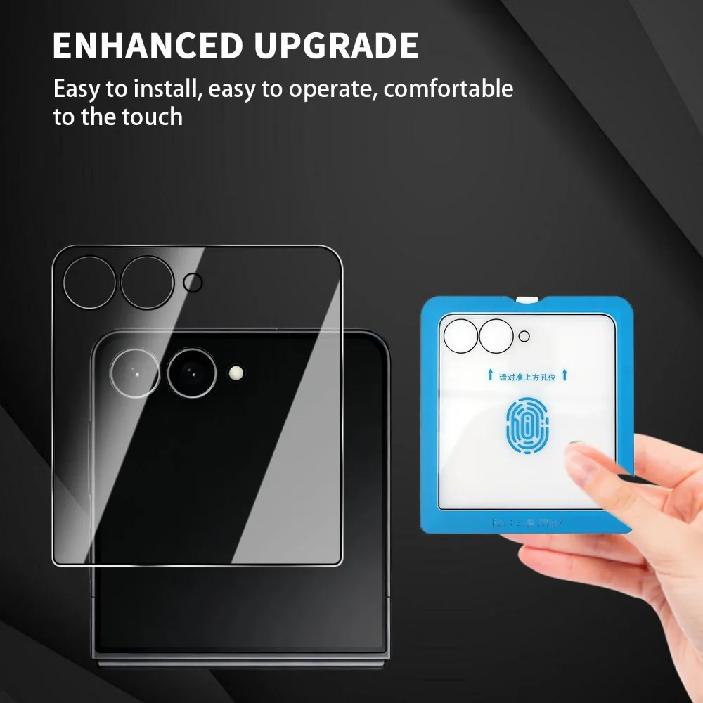 2-1Pcs Privacy Tempered Glass Auto-alignment Install Kit for Samsung Galaxy Z Flip8 Outer Screen Protector Cover Protective Film