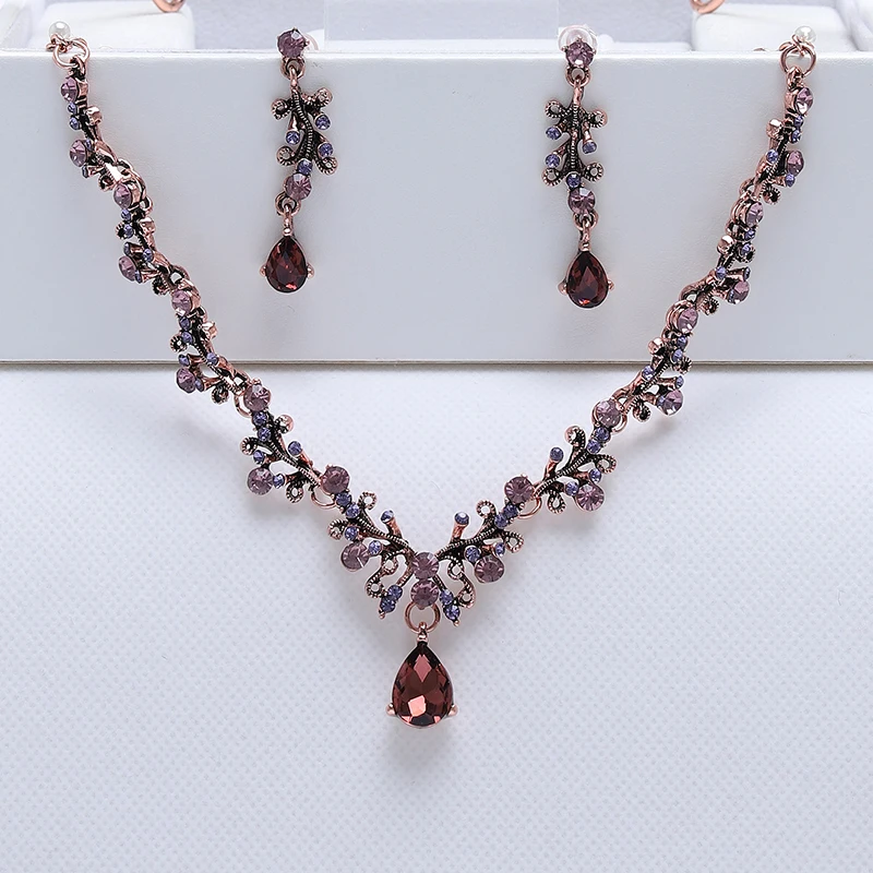Itacazzo Bride Wedding Classic Necklace Earring Set Exquisite and Elegant for Ladies Suitable for Party Festivals