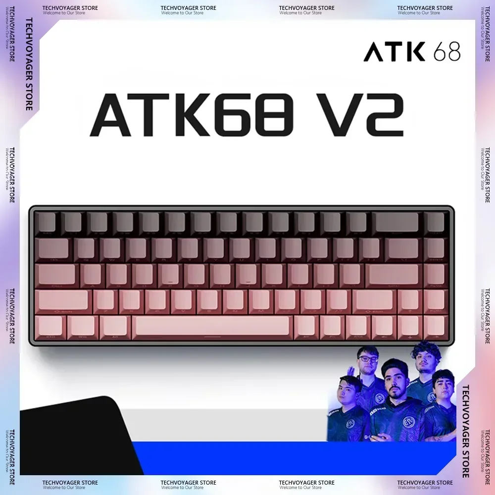 Atk68 V2 Mechanical Keyboards 8000hz Hot Swap RGB Backlight Low Delay Wired Gaming Keyboard  Customize Accessories PC Gaming